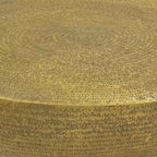 Royal Hampton Coffee Table | 36 Inch Round Bowl Base with Hand Etched Texture
