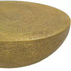 Royal Hampton Coffee Table | 36 Inch Round Bowl Base with Hand Etched Texture