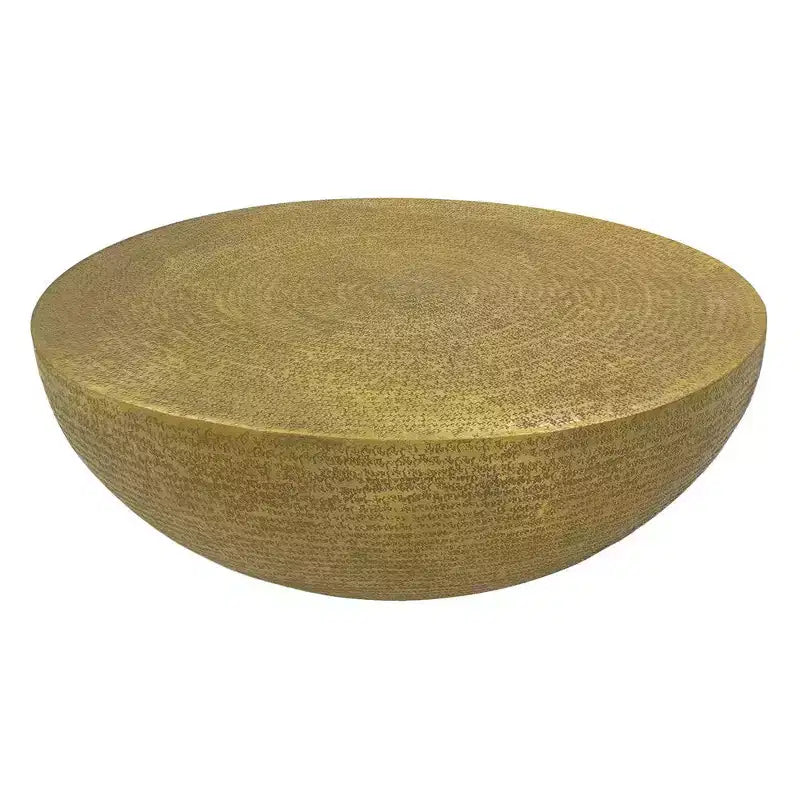 Royal Hampton Coffee Table | 36 Inch Round Bowl Base with Hand Etched Texture