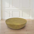 Royal Hampton Coffee Table | 36 Inch Round Bowl Base with Hand Etched Texture