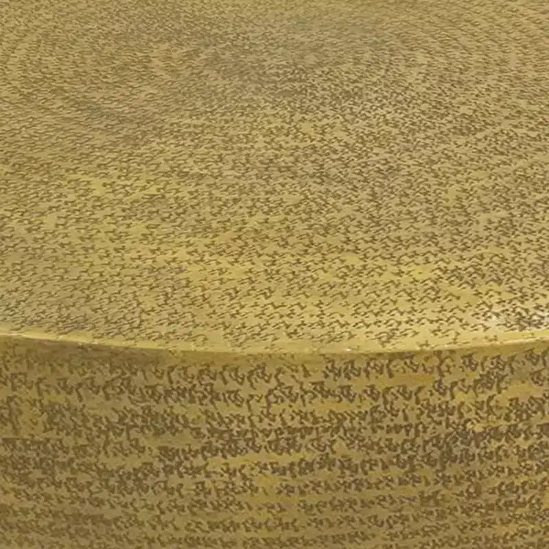 Royal Hampton Coffee Table | 36 Inch Round Bowl Base with Hand Etched Texture
