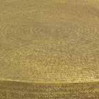 Royal Hampton Coffee Table | 36 Inch Round Bowl Base with Hand Etched Texture