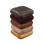 Royal Hampton 18 Inch Side End Table, Sculptural Stacked Design, Mango and Acacia Wood