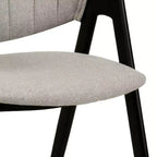 LeisureMod Savor Modern Dining Chair  Upholstered Side Chairs with Curved Back and Iron Frame Mid-Century Kitchen & Dining Room Chairs Set of 4