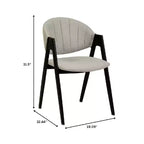 LeisureMod Savor Modern Dining Chair  Upholstered Side Chairs with Curved Back and Iron Frame Mid-Century Kitchen & Dining Room Chairs Set of 4