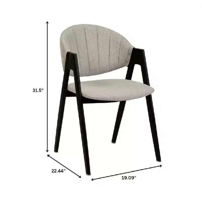LeisureMod Savor Modern Dining Chair  Upholstered Side Chairs with Curved Back and Iron Frame Mid-Century Kitchen & Dining Room Chairs Set of 4