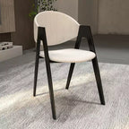 LeisureMod Savor Modern Dining Chair  Upholstered Side Chairs with Curved Back and Iron Frame Mid-Century Kitchen & Dining Room Chairs Set of 4