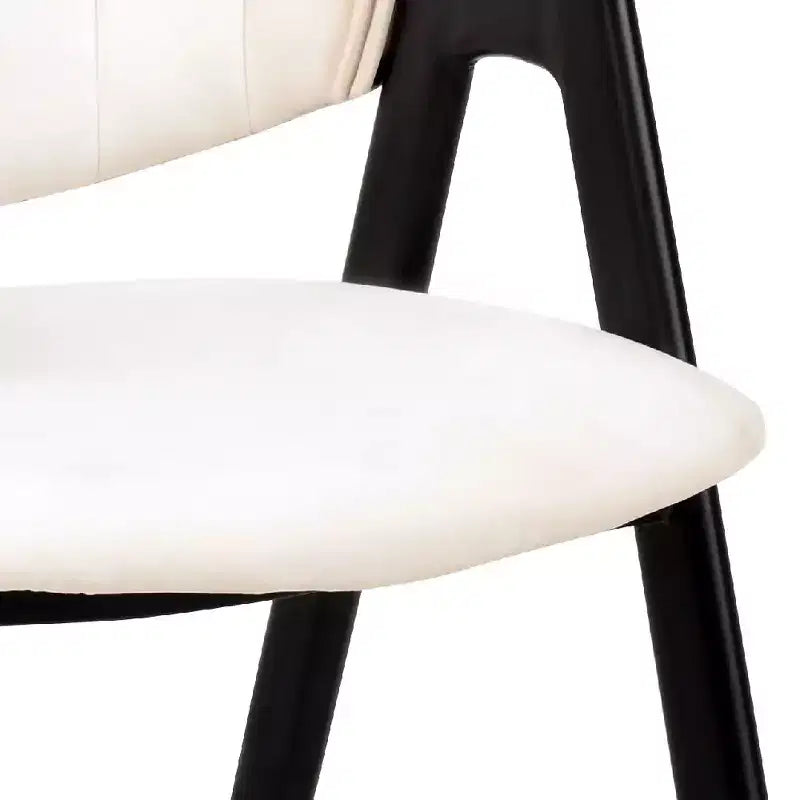 LeisureMod Savor Modern Dining Chair  Upholstered Side Chairs with Curved Back and Iron Frame Mid-Century Kitchen & Dining Room Chairs Set of 4