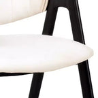 LeisureMod Savor Modern Dining Chair  Upholstered Side Chairs with Curved Back and Iron Frame Mid-Century Kitchen & Dining Room Chairs Set of 4