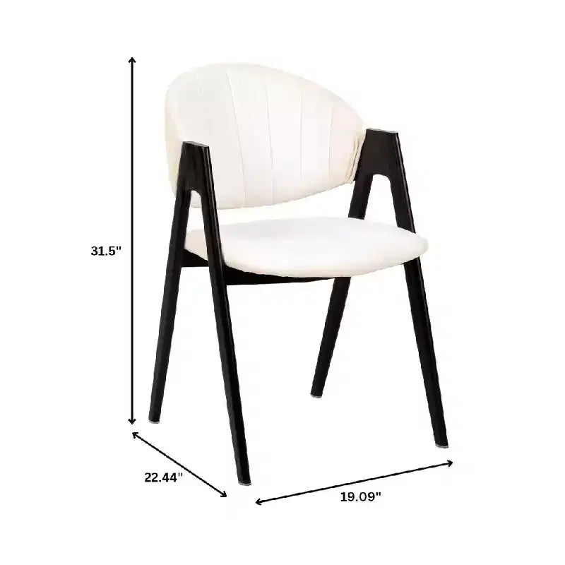 LeisureMod Savor Modern Dining Chair  Upholstered Side Chairs with Curved Back and Iron Frame Mid-Century Kitchen & Dining Room Chairs Set of 4
