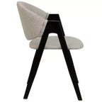 LeisureMod Savor Modern Dining Chair  Upholstered Side Chairs with Curved Back and Iron Frame Mid-Century Kitchen & Dining Room Chairs Set of 4