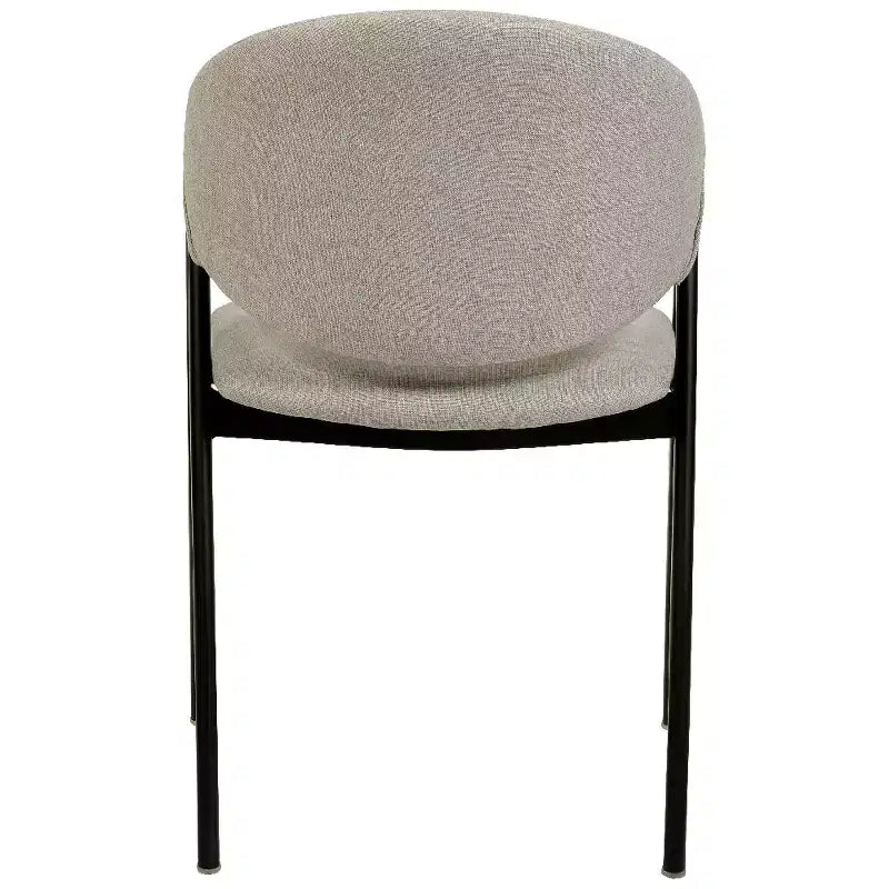 LeisureMod Savor Modern Dining Chair  Upholstered Side Chairs with Curved Back and Iron Frame Mid-Century Kitchen & Dining Room Chairs Set of 4