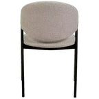 LeisureMod Savor Modern Dining Chair  Upholstered Side Chairs with Curved Back and Iron Frame Mid-Century Kitchen & Dining Room Chairs Set of 4