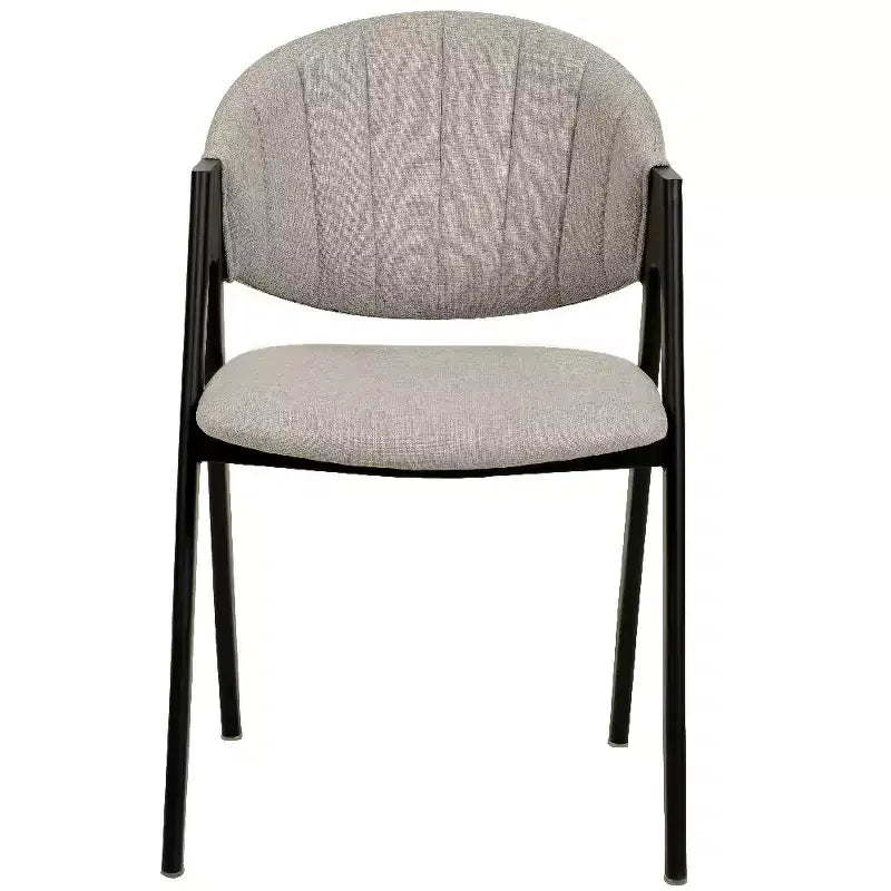 LeisureMod Savor Modern Dining Chair  Upholstered Side Chairs with Curved Back and Iron Frame Mid-Century Kitchen & Dining Room Chairs Set of 4