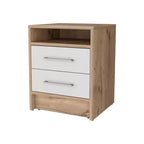 MAYEERTY Nightstand with 2 Drawers Concealed Shelf Vintage Bedside Table for Bedroom Living Room