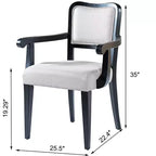 Set of 2 Dining Chairs Velvet Upholstered Dinner Chairs Classic Armchairs Armless Chairs with Padded Seat - Modernluxe