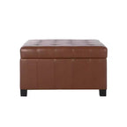 GDFStudio Rigby Contemporary Button Tufted Faux Leather Upholstered Storage Ottoman