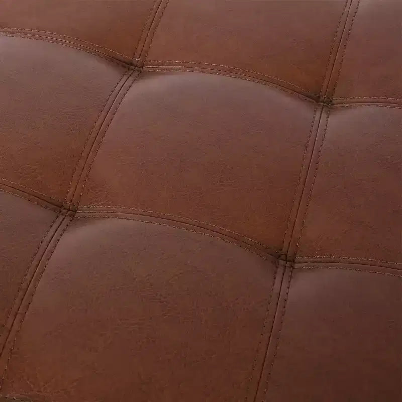 GDFStudio Rigby Contemporary Button Tufted Faux Leather Upholstered Storage Ottoman