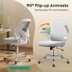 GALAXHERO Ergonomic Office Chair, Mesh Computer Desk Chair with Flip-up Armrests & Adjustable Lumbar Support