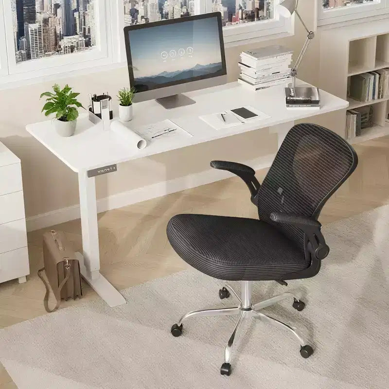 GALAXHERO Ergonomic Office Chair, Mesh Computer Desk Chair with Flip-up Armrests & Adjustable Lumbar Support