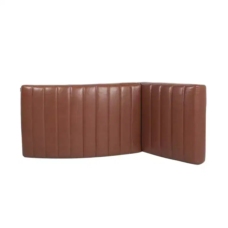 GDFStudio Metter Contemporary Faux Leather Channel Stitch Chaise Lounge
