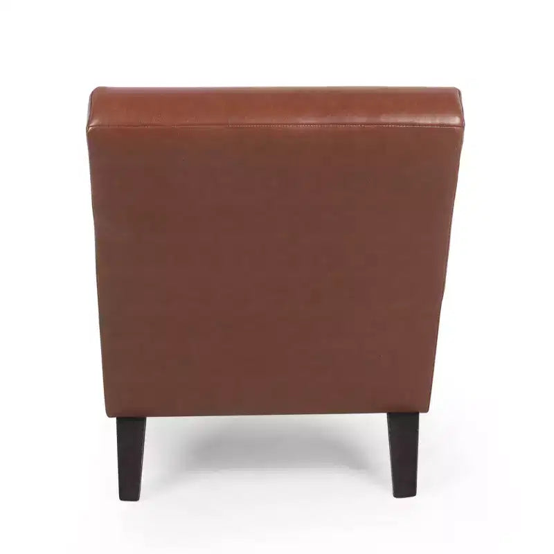 GDFStudio Metter Contemporary Faux Leather Channel Stitch Chaise Lounge