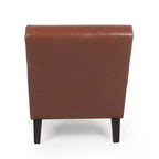 GDFStudio Metter Contemporary Faux Leather Channel Stitch Chaise Lounge