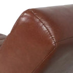GDFStudio Metter Contemporary Faux Leather Channel Stitch Chaise Lounge