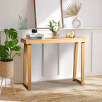 Karl Home 43.3 In. Solid Wood Console Table With Trapezoidal Legs