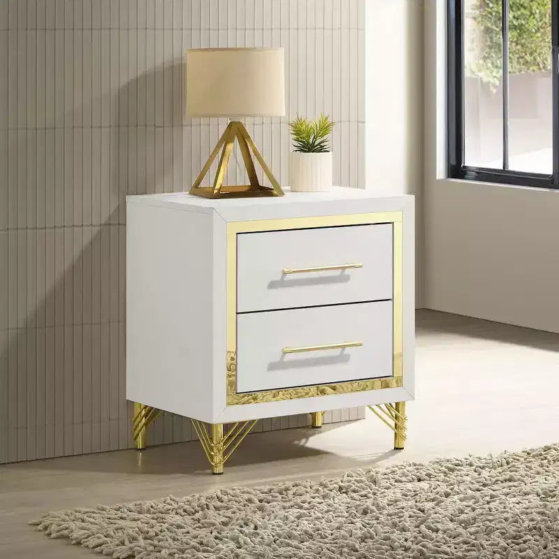 Coaster,Lucia 2-drawer Nightstand Bedside Table