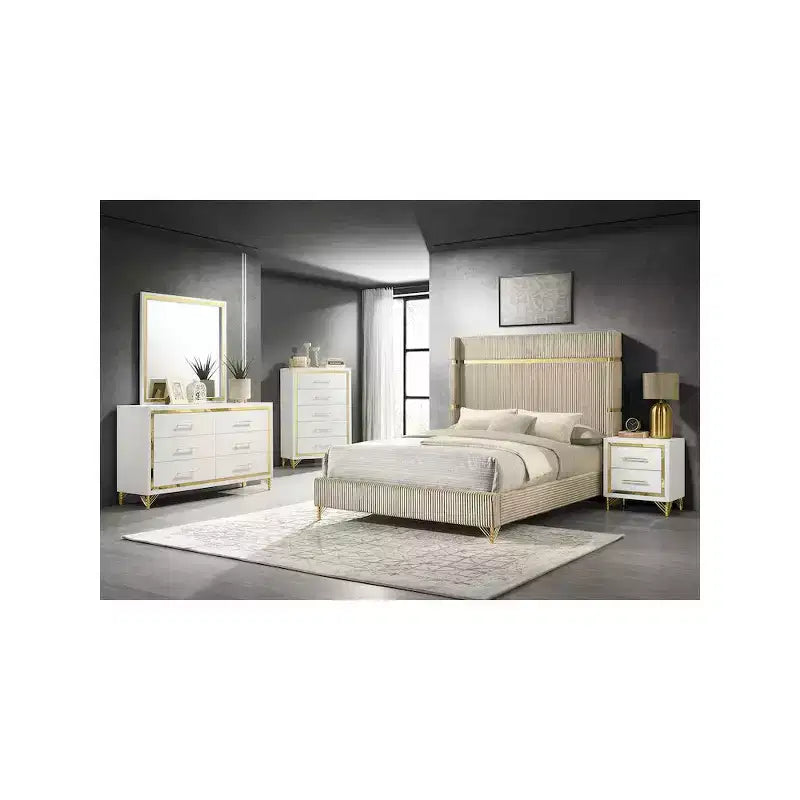 Coaster,Lucia 2-drawer Nightstand Bedside Table