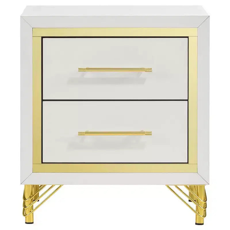 Coaster,Lucia 2-drawer Nightstand Bedside Table