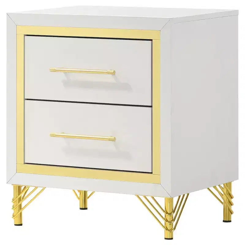 Coaster,Lucia 2-drawer Nightstand Bedside Table
