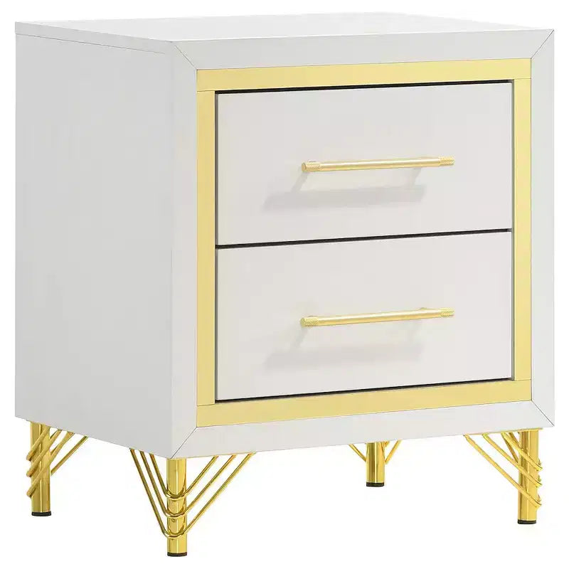 Coaster,Lucia 2-drawer Nightstand Bedside Table