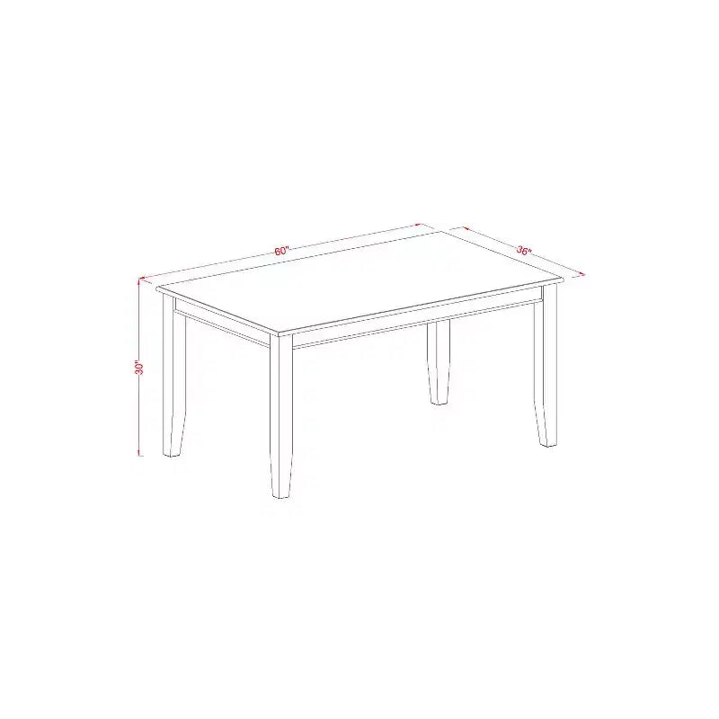 Tavolo da pranzo rettangolare HomeStock 36x60