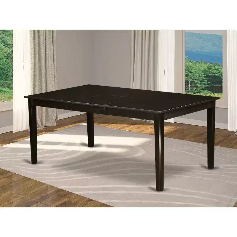 HomeStock Rectangular Dining Table Butterfly Leaf Cappuccino Finish