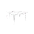 HomeStock Rectangular Dining Table Butterfly Leaf Cappuccino Finish