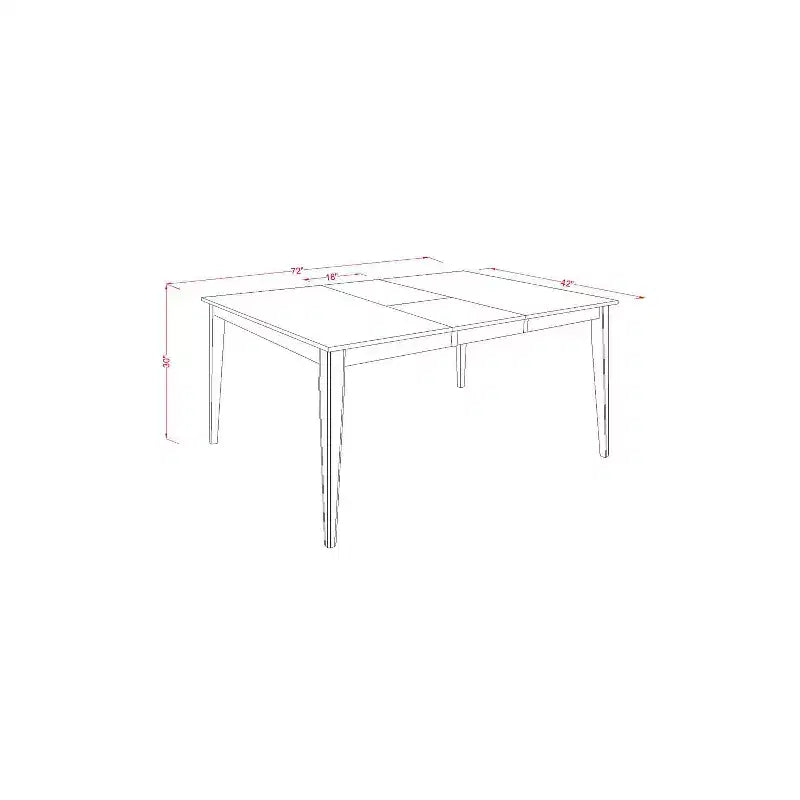 HomeStock Rectangular Dining Table Butterfly Leaf Cappuccino Finish