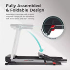 Sunny Health & Fitness Smart Foldable Treadmill with 15 Auto Incline Levels, 20 Wide Running Belt & Bluetooth SunnyFit App Connectivity