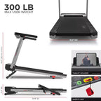 Sunny Health & Fitness Smart Foldable Treadmill with 15 Auto Incline Levels, 20 Wide Running Belt & Bluetooth SunnyFit App Connectivity