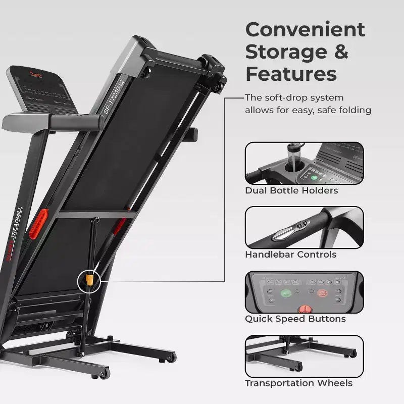 Tapis Roulant Smart Sunny Health & Fitness Active 400 AutoIncline con WiFi, Bluetooth, 15 Livelli di Inclinazione e Pedana Ammortizzata