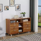 Karl Home 4-Drawer Brown MDF (Medium-Density Fiberboard) 40.94in. W Lateral File Cabinets