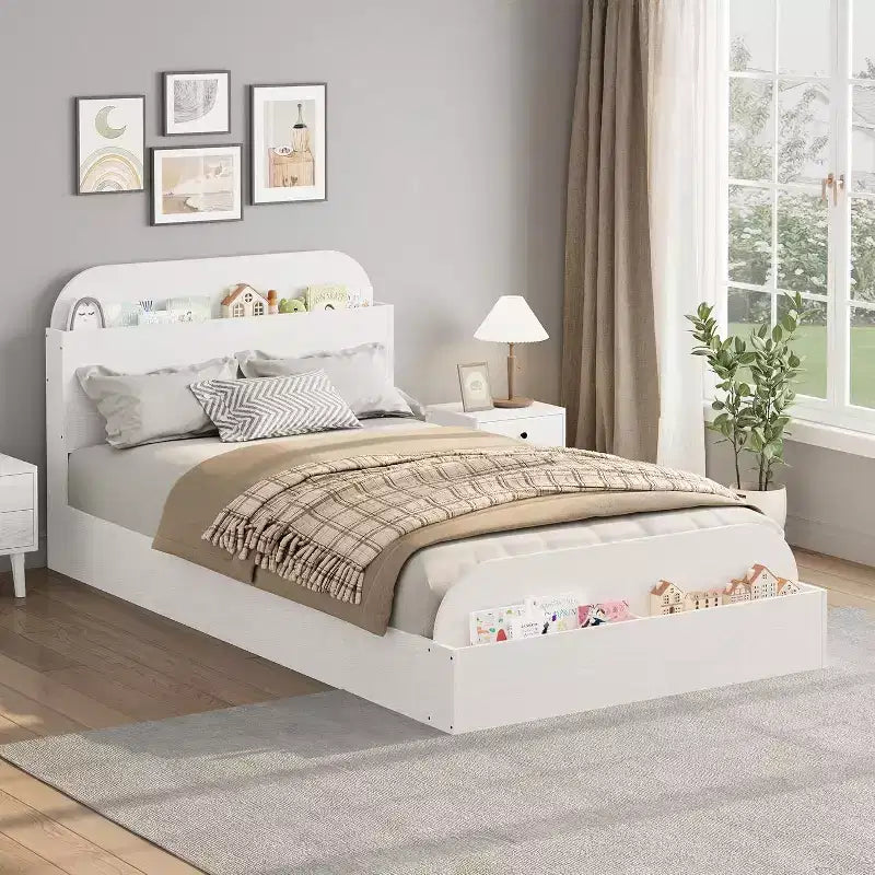 Acekool Twin Daybed with Trundle, Upholstered Sofa Bed Frame with Storage Drawers, Modern Couch Bed for Living Room or Bedroom