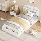 Acekool Twin Daybed with Trundle, Upholstered Sofa Bed Frame with Storage Drawers, Modern Couch Bed for Living Room or Bedroom