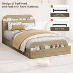 Acekool Twin Daybed with Trundle, Upholstered Sofa Bed Frame with Storage Drawers, Modern Couch Bed for Living Room or Bedroom