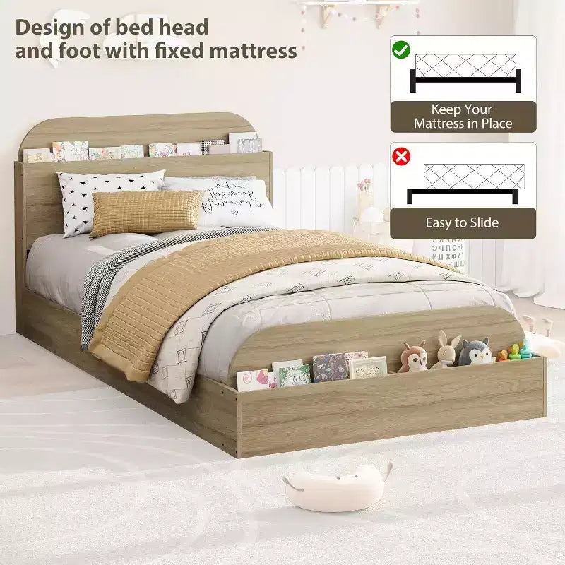 Acekool Twin Daybed with Trundle, Upholstered Sofa Bed Frame with Storage Drawers, Modern Couch Bed for Living Room or Bedroom