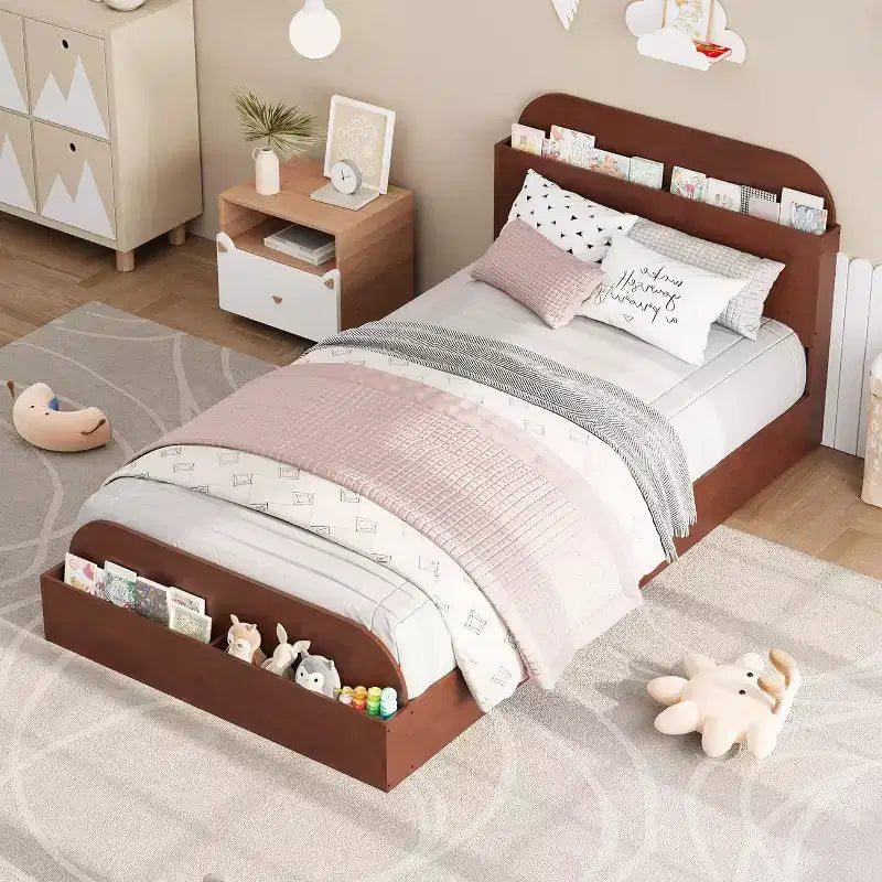 Acekool Twin Daybed with Trundle, Upholstered Sofa Bed Frame with Storage Drawers, Modern Couch Bed for Living Room or Bedroom