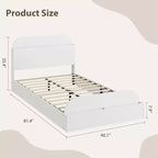 Acekool Twin Daybed with Trundle, Upholstered Sofa Bed Frame with Storage Drawers, Modern Couch Bed for Living Room or Bedroom