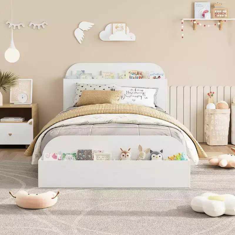 Acekool Twin Daybed with Trundle, Upholstered Sofa Bed Frame with Storage Drawers, Modern Couch Bed for Living Room or Bedroom