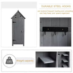 Garvee Wooden Tool Storage Shed, Outdoor Garden Shed Cabinet with Lockable Door, Waterproof & Durable Fir Wood Construction for Patio Lawn Backyard